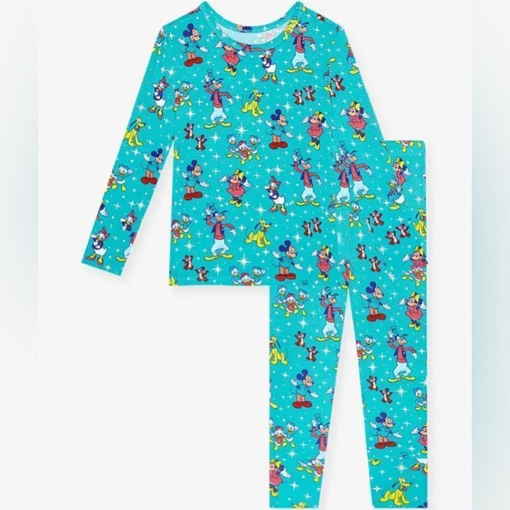 POSH PEANUT DISNEY100 PAJAMA SET 6/12M - Picture 2 of 9